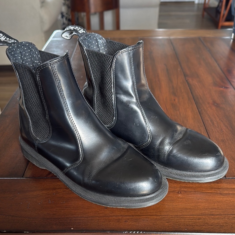 Dr. Martens Black Leather Ankle Boots